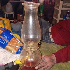 Vintage Glass Oil Lamp